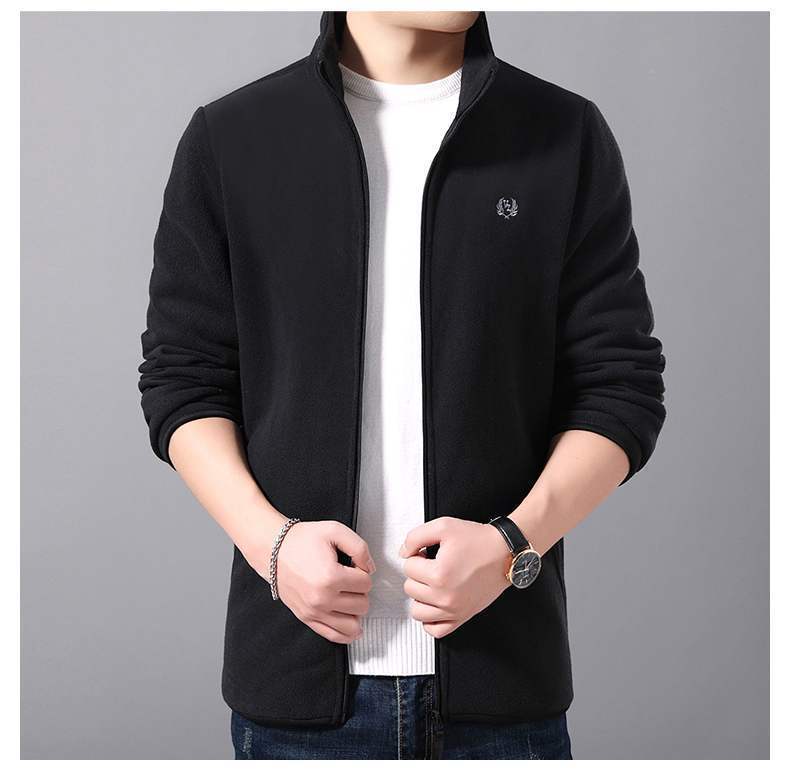 Men's sweater spring autumn Winter models casual Korean polar fleece jacket men size plus fleece sports cardigan with Zipper 201127