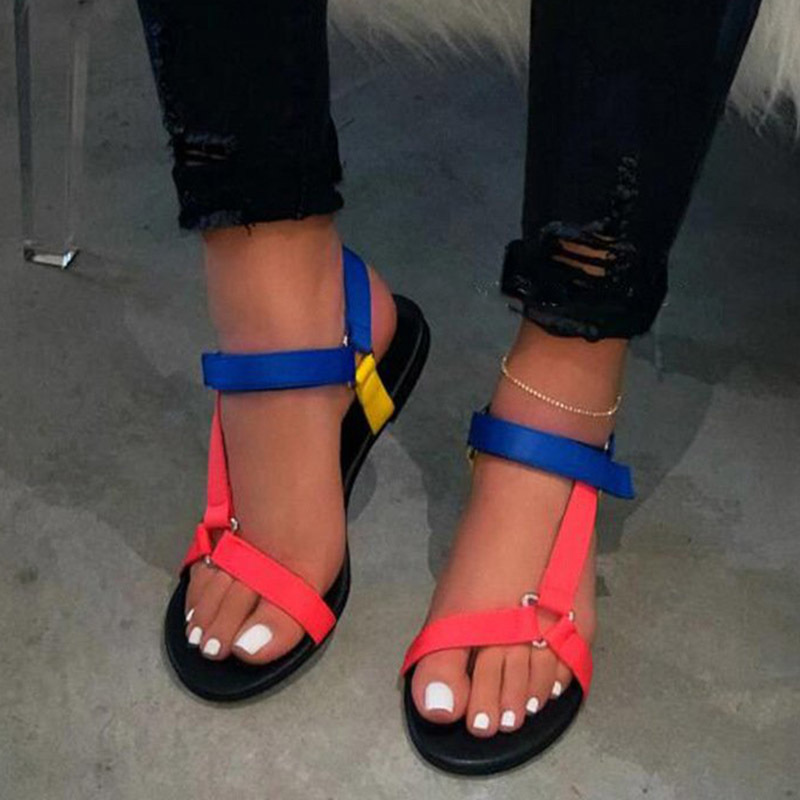 Rubber Velcro Open Toe Colorful Color Block Sandals Women 2020 Summer Fashion Casual Outdoor Beach Flat Shoes Leopard Black 0928
Rubber Velcro Open Toe Colorful Color Block Sandals Women 2020 Summer Fashion Casual Outdoor Beach Flat Shoes Leopard Black 0928