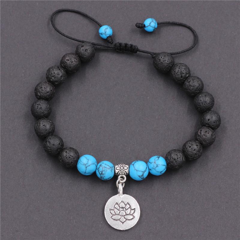 4PCS/LOT 8mm Lava Rock Stone Bracelet Stress Relief lotus flower charm Yoga beads Bracelet for Men Women jewelry drop shipping
4PCS/LOT 8mm Lava Rock Stone Bracelet Stress Relief lotus flower charm Yoga beads Bracelet for Men Women jewelry drop shipping