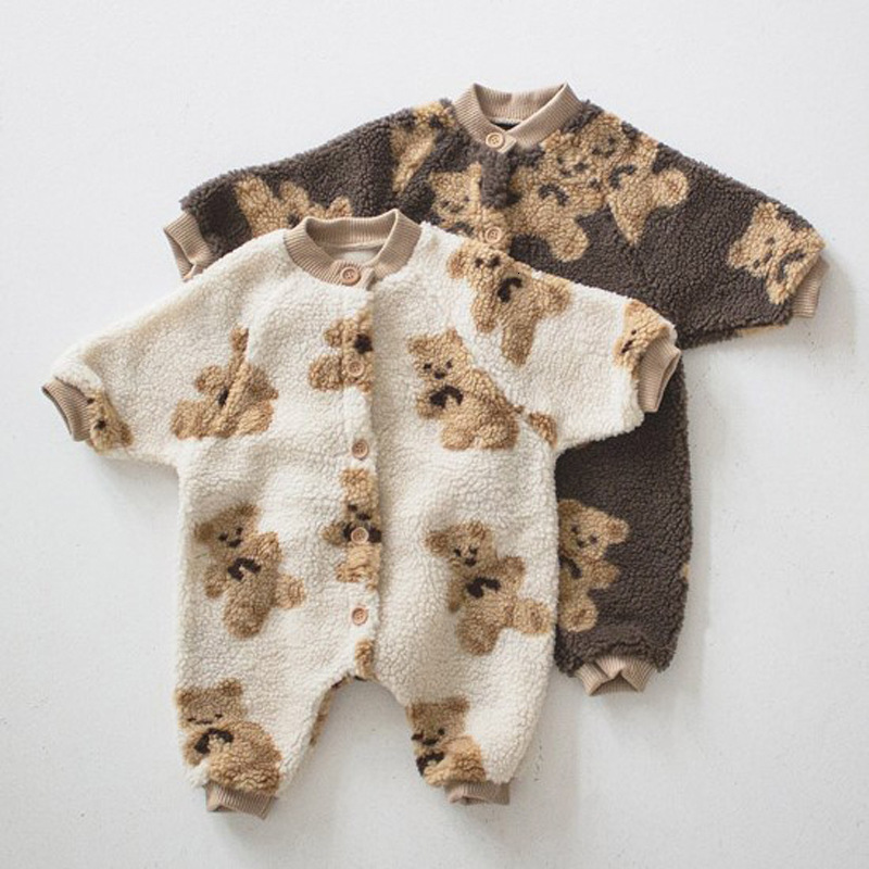 2021 New Winter Thicken Warm Rompers Bear Print Toddler Boys Jumpsuits Single Breasted Girls Clothing Fleece Baby Out Suit 2j55, Brown
2021 New Winter Thicken Warm Rompers Bear Print Toddler Boys Jumpsuits Single Breasted Girls Clothing Fleece Baby Out Suit 2j55, Brown