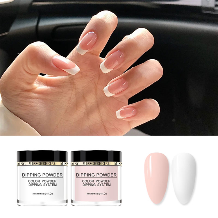 Nail Glitter 10pcs Dipping Powder Set French White Nude Pink Dip Pigment For Manicure Art Decorations Accessories