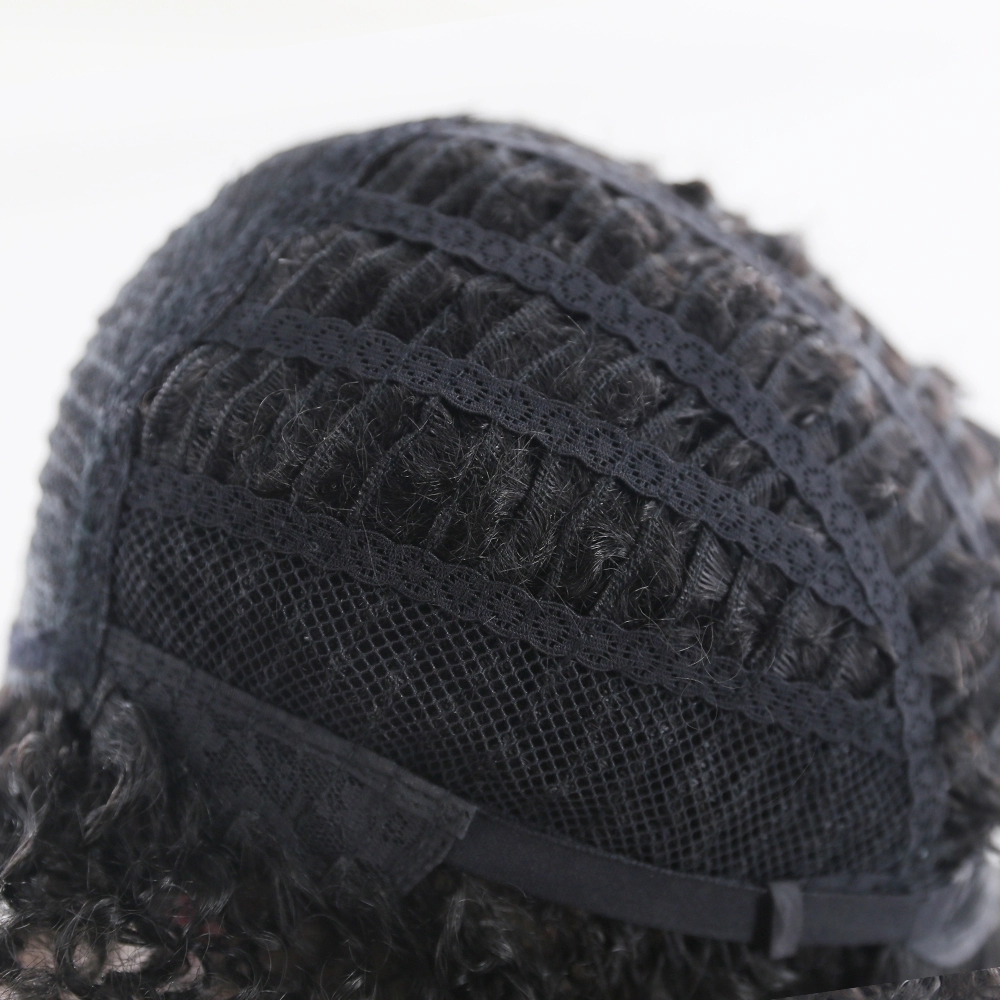 Short Afro Kinky Curly Human Hair Wigs pixie cut for Black Women Brazilian Virgin None Lace 150% Density Unprocessed Machine Made