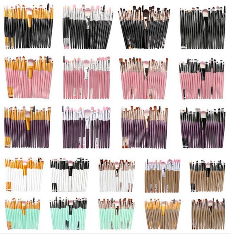 20Pcs set Professional Makeup Brushes Set Cosmetic Makeup Brushes Foundation Eyeshadow Brush Fan Kit Powder Makeup Beauty Tool Kit