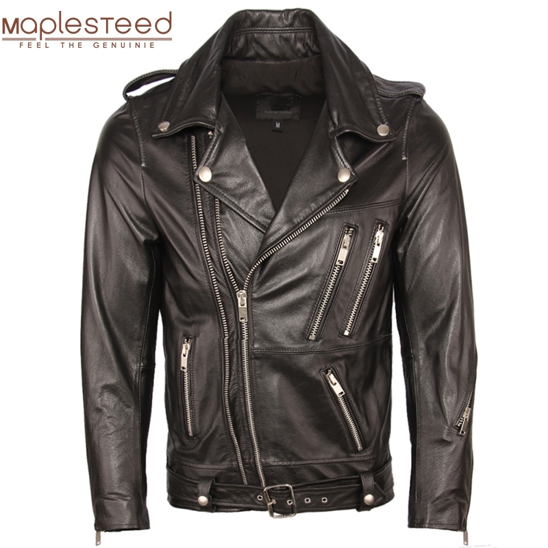 Motorcycle Leather Jacket Men Genuine Leather Jackets 100% Cowhide Sheepskin Moto Biker Leather Jacket Man Skin Coat Autumn M353 201128