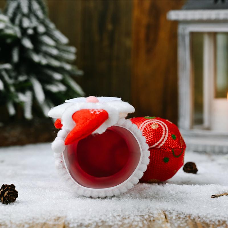 Cartoon Santa Snowman Head Christmas Boots Xmas Kids Candy Gift Bag New Year Home Christmas Tree Decorations Pendant Stockings