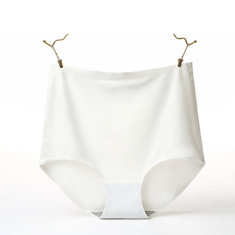 V006 4Pcs/Lot Quality Laides Underwear Ice Silk Seamless Women Panties Pretty Briefs High Waist Lingerie Calcinha Plus Size 4XL 201112