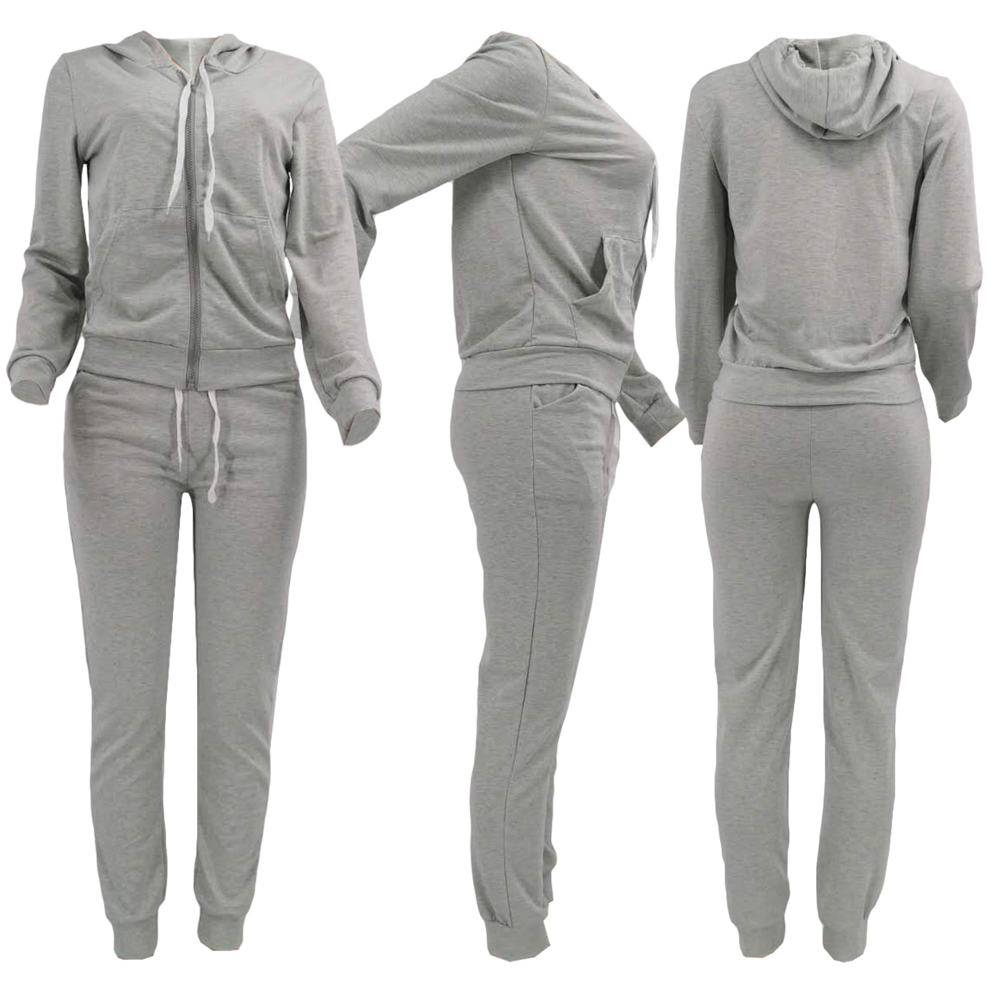 Fashion women's autumn and winter new leisure hooded sweater sports suit two-piece suit