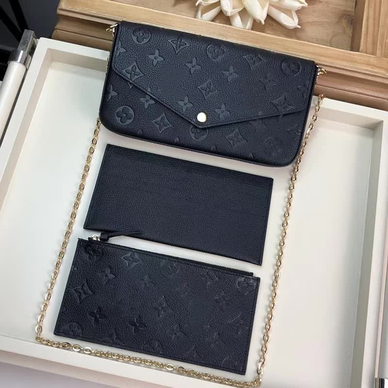 Lvs Louise's Viuton's Top Original 3pcs set Luxurys Designers Bags Purse Woman Fashion Monogrames Multi Pochette Felicie Chain Crossbody
Lvs Louise's Viuton's Top Original 3pcs set Luxurys Designers Bags Purse Woman Fashion Monogrames Multi Pochette Felicie Chain Crossbody