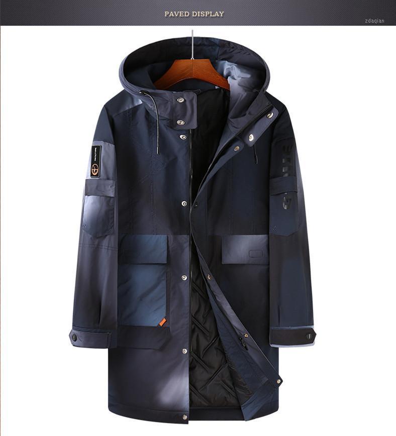 winter warm cotton clothing 2020 new With hood thick loose long men clothes1, Blue 
winter warm cotton clothing 2020 new With hood thick loose long men clothes1, Blue