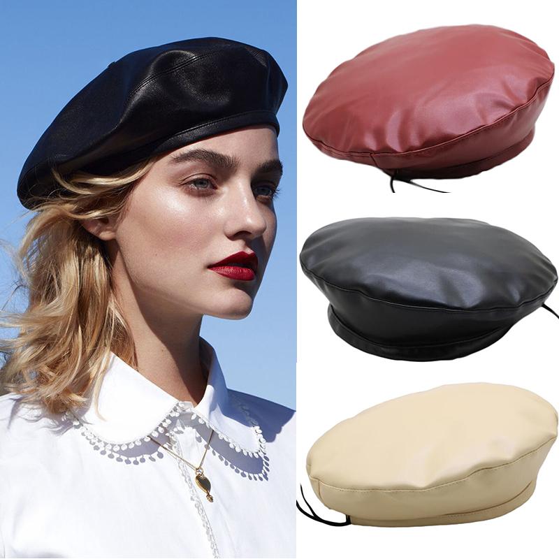 2020 New Stylish Beret Cap for Women Casual Faux PU Leather Hat Girls Autumn Winter Retro Beanie Caps French Artist Warmer Hats, Black
2020 New Stylish Beret Cap for Women Casual Faux PU Leather Hat Girls Autumn Winter Retro Beanie Caps French Artist Warmer Hats, Black