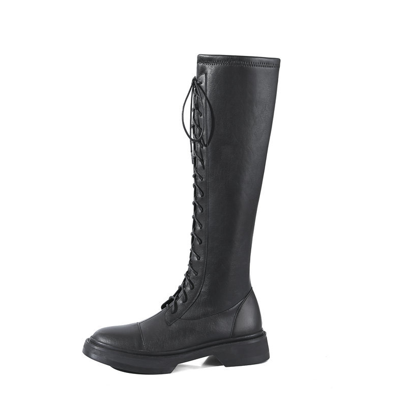 2021 New Genuine Leather Autumn Winter Knee High Boots Cross Tied +side Chunky Heels Women Fashion Party Shoes Woman 87ff, Black
2021 New Genuine Leather Autumn Winter Knee High Boots Cross Tied +side Chunky Heels Women Fashion Party Shoes Woman 87ff, Black