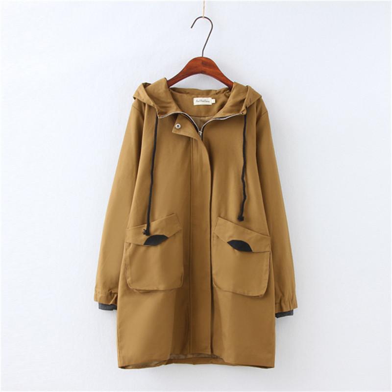 2021 Spring Autumn New Long Trench Coat For Women's Hooded Casual Overcoat Long Sleeve Loose Windbreaker Female Outerwear R900, Dark khaki
2021 Spring Autumn New Long Trench Coat For Women's Hooded Casual Overcoat Long Sleeve Loose Windbreaker Female Outerwear R900, Dark khaki