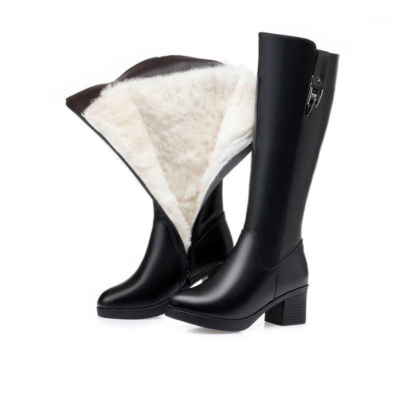 Winter Fur Warm Boots Women Leather Side Zipper Knee High Boots Fashion Round Toe Snow High Heel Platform Shoes Woman1, Black fur lining
Winter Fur Warm Boots Women Leather Side Zipper Knee High Boots Fashion Round Toe Snow High Heel Platform Shoes Woman1, Black fur lining