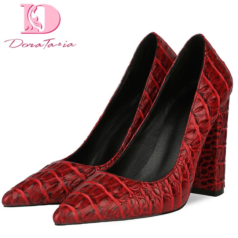 DoraTasia 2020 New Arrivals Plus Size 43 Genuine Leather Women Pumps Square Heel Pointed Toe Platform Summer Dress Women Shoes, Black
DoraTasia 2020 New Arrivals Plus Size 43 Genuine Leather Women Pumps Square Heel Pointed Toe Platform Summer Dress Women Shoes, Black