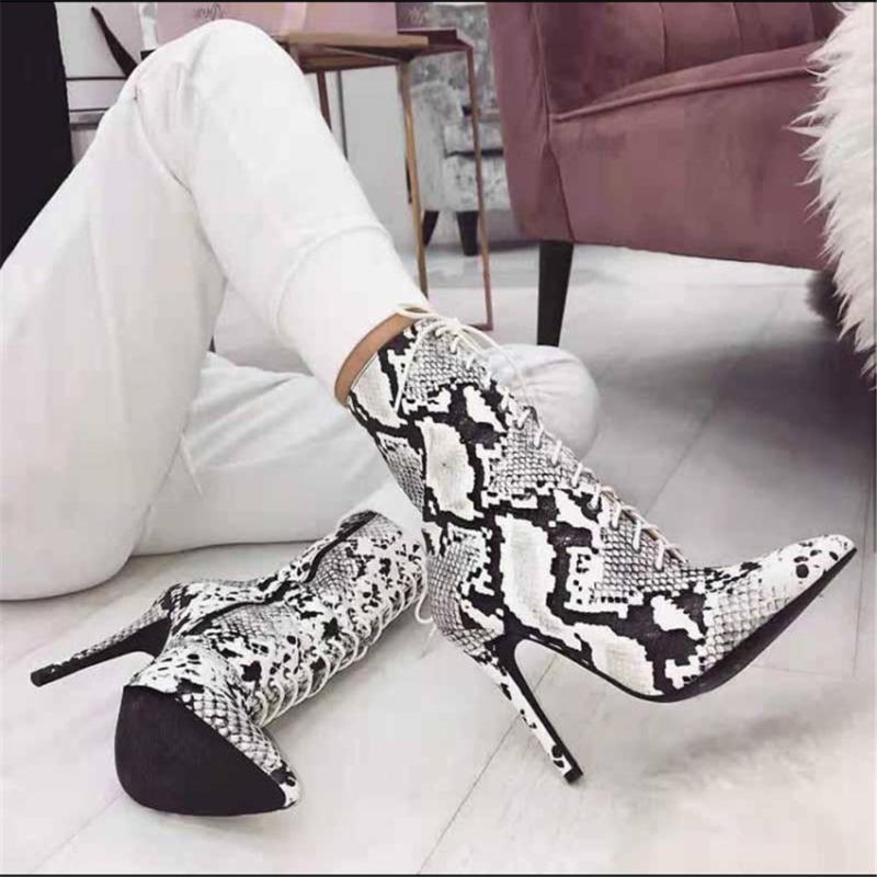 2020 Brand Fashion Snake veins Sexy Thin high heels Zipper office lady Party Ankle Boots Female shoelaces footwear women shoes, Gray
2020 Brand Fashion Snake veins Sexy Thin high heels Zipper office lady Party Ankle Boots Female shoelaces footwear women shoes, Gray