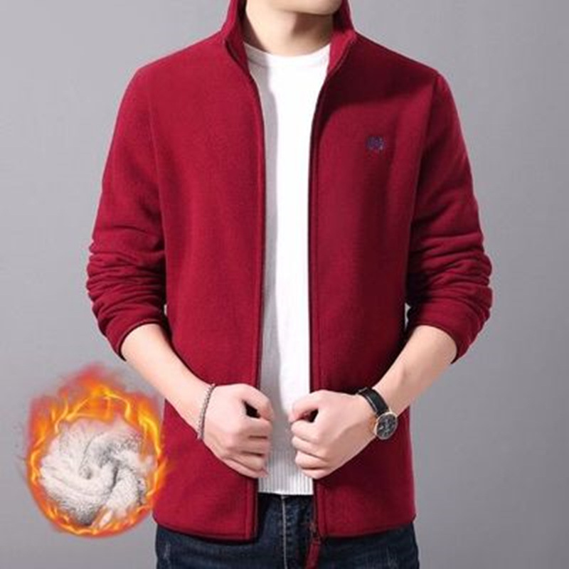 Men's sweater spring autumn Winter models casual Korean polar fleece jacket men size plus fleece sports cardigan with Zipper 201127