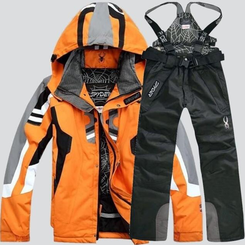 Men Warm Snowboarding Suits Men Winter Ski Suit Male Waterproof Breathable Snow Jacket Pant Ski Sets set de snowboard 201109