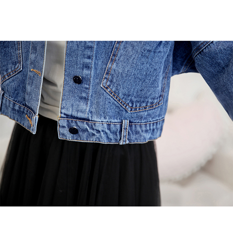 Denim Jacket Woman Loose Jeans Jacket Women Denim Jacket Oversize Crop Casual Summer Ladies Solid Female Women Jackets and Coats 201112