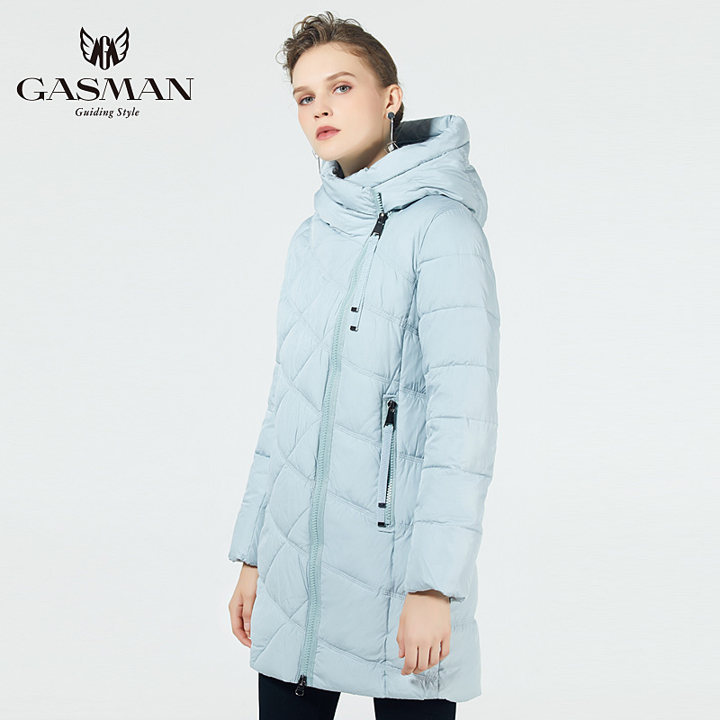 GASMAN New Winter Women's Jacket Down Female Fashionable Coat Hooded Warm Parkas Winter Outerwear Women High Quality 18806 201201