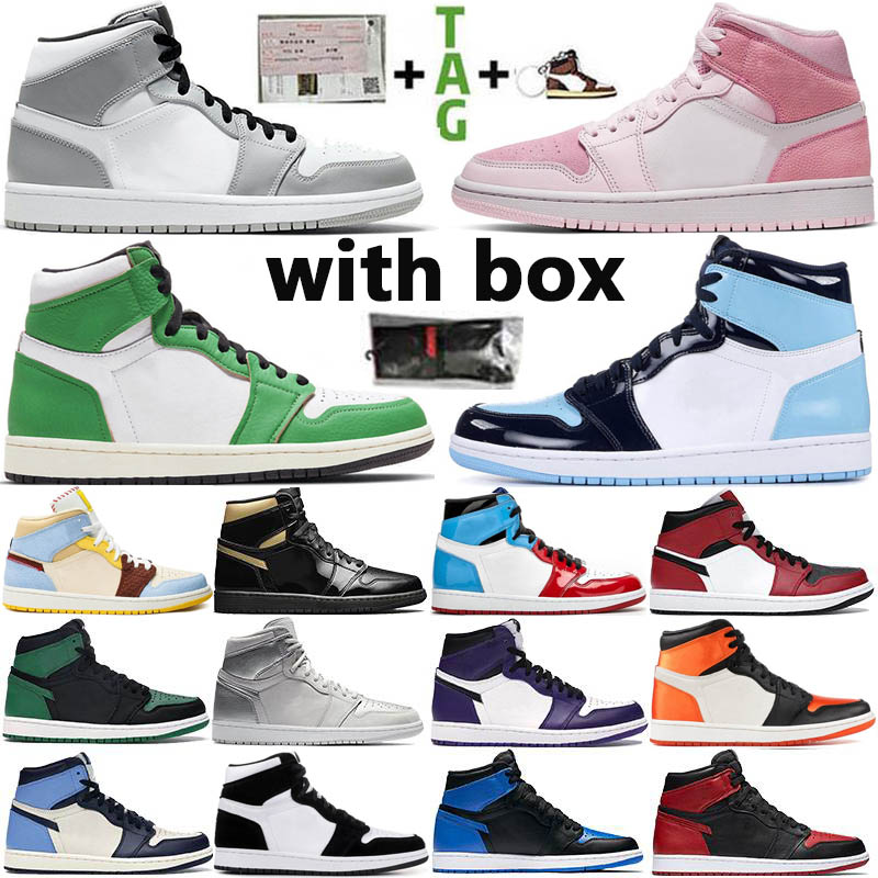 2021 Jumpman 1 1s With Box high OG basketball shoes mid chicago Lucky Green Midnight Navy UNC Patent Obsidian top men women trainers Sneakers, 19
2021 Jumpman 1 1s With Box high OG basketball shoes mid chicago Lucky Green Midnight Navy UNC Patent Obsidian top men women trainers Sneakers, 19
