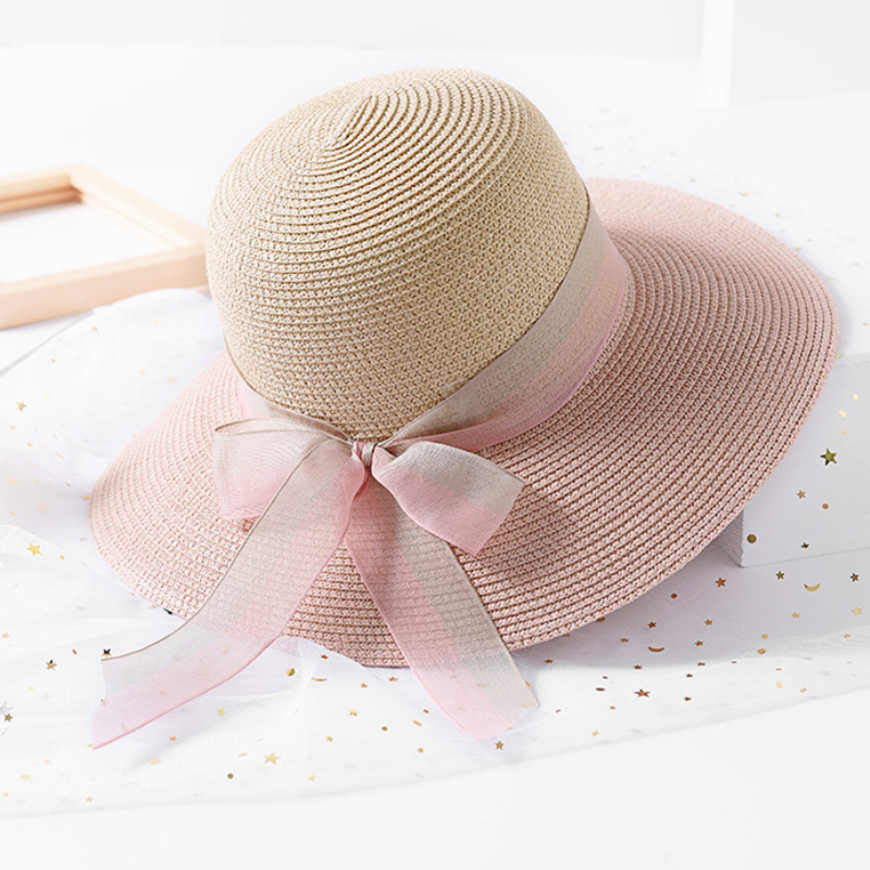 HT1725 Wide Brim Patchwork Summer Hats for Women Ribbon Bow Floppy Beach Hat Ladies Packable Panama Bucket Hat Female Straw, Pink
HT1725 Wide Brim Patchwork Summer Hats for Women Ribbon Bow Floppy Beach Hat Ladies Packable Panama Bucket Hat Female Straw, Pink