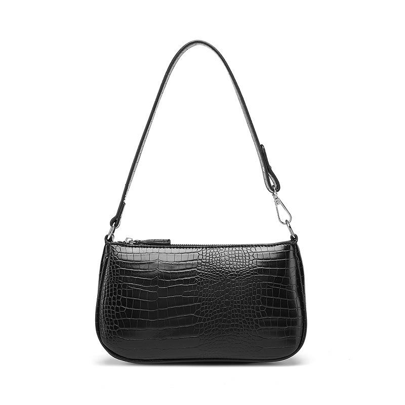 2021 Women's Personalized Alligator Pattern Commuter Shoulder Bag Lady Small Handbag Under Arm Purse Sac A Main Femme, Black
2021 Women's Personalized Alligator Pattern Commuter Shoulder Bag Lady Small Handbag Under Arm Purse Sac A Main Femme, Black