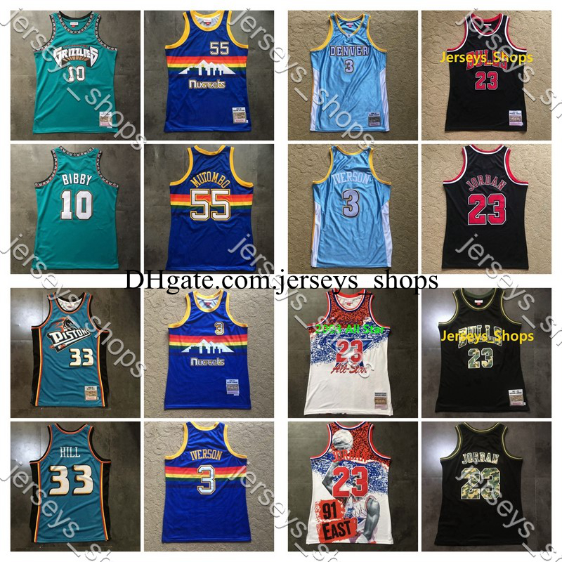 Retro Pistons Grizzlies Bulls Nuggets Jerseys Bibby Iverson Hill Stitched Mitchell&Ness Hardwoods Classic Swingman Shirt, Black;red
Retro Pistons Grizzlies Bulls Nuggets Jerseys Bibby Iverson Hill Stitched Mitchell&Ness Hardwoods Classic Swingman Shirt, Black;red