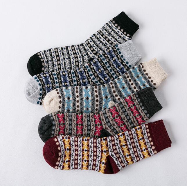 11 style different design winter warm socks men women unisex rabbit wool knit sock thick coton sport casual socks hot sale wholesale