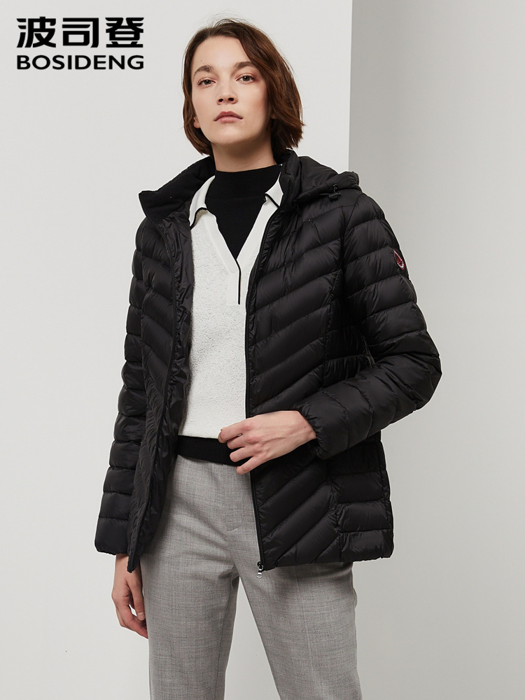 BOSIDENG new winter duck down jacket women hooded duck down coat midlong high quality waterproof B90131022B 201019