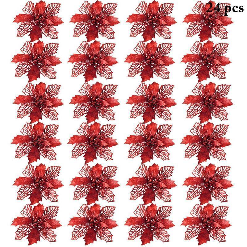 24pcs 16cm Glitter Hollow Artificial Flower for Children Birthday Party Decoration New Year Christmas Decor for Home Navidad1
24pcs 16cm Glitter Hollow Artificial Flower for Children Birthday Party Decoration New Year Christmas Decor for Home Navidad1