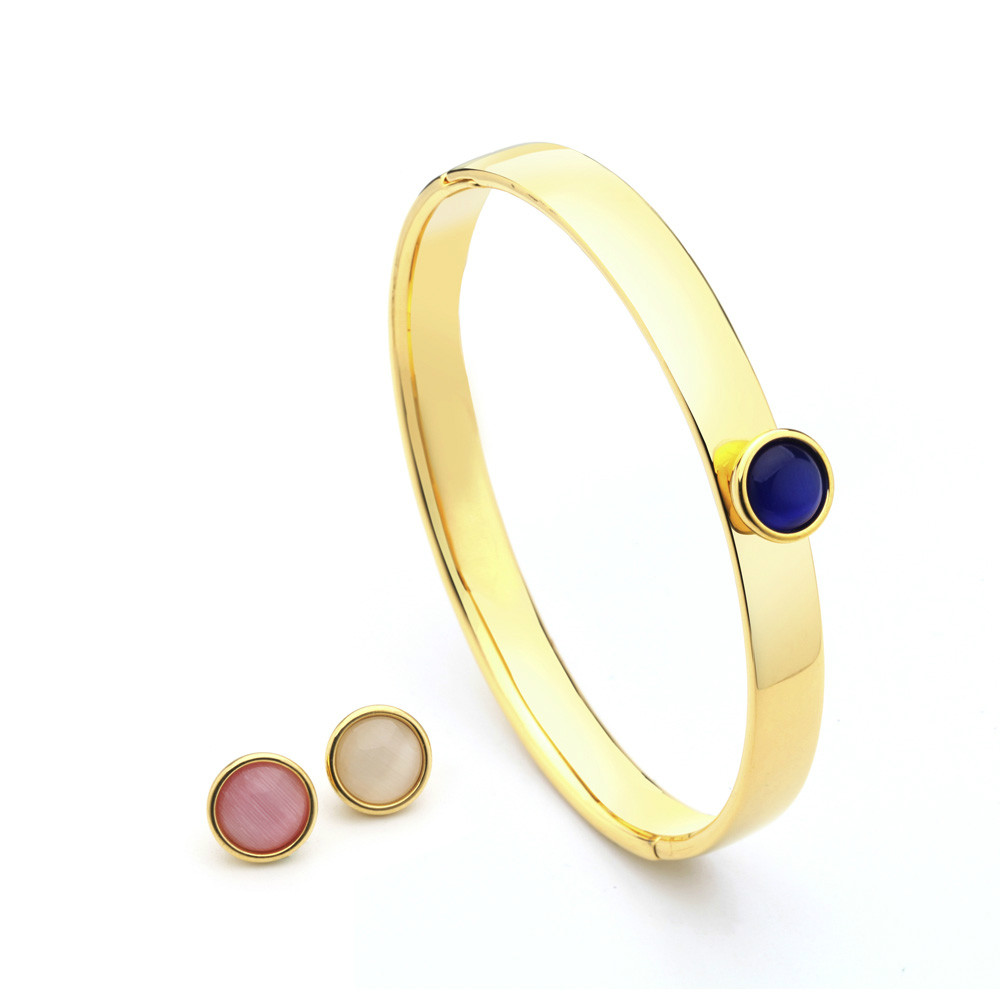 VAROLE 3 Colors Replaceable Opal crystal stone Set Cuff Bracelets Bangles For Women Gold Color Minimalist Bangle Fashion Jewelry
VAROLE 3 Colors Replaceable Opal crystal stone Set Cuff Bracelets Bangles For Women Gold Color Minimalist Bangle Fashion Jewelry