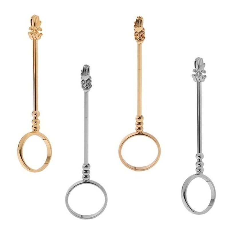 Fashion Cigarette Holder Ring Rack Vintage Metal Men Women Finger Clip Rack Slim Gondolas Cigarettes Smokers Smoking Gift Set