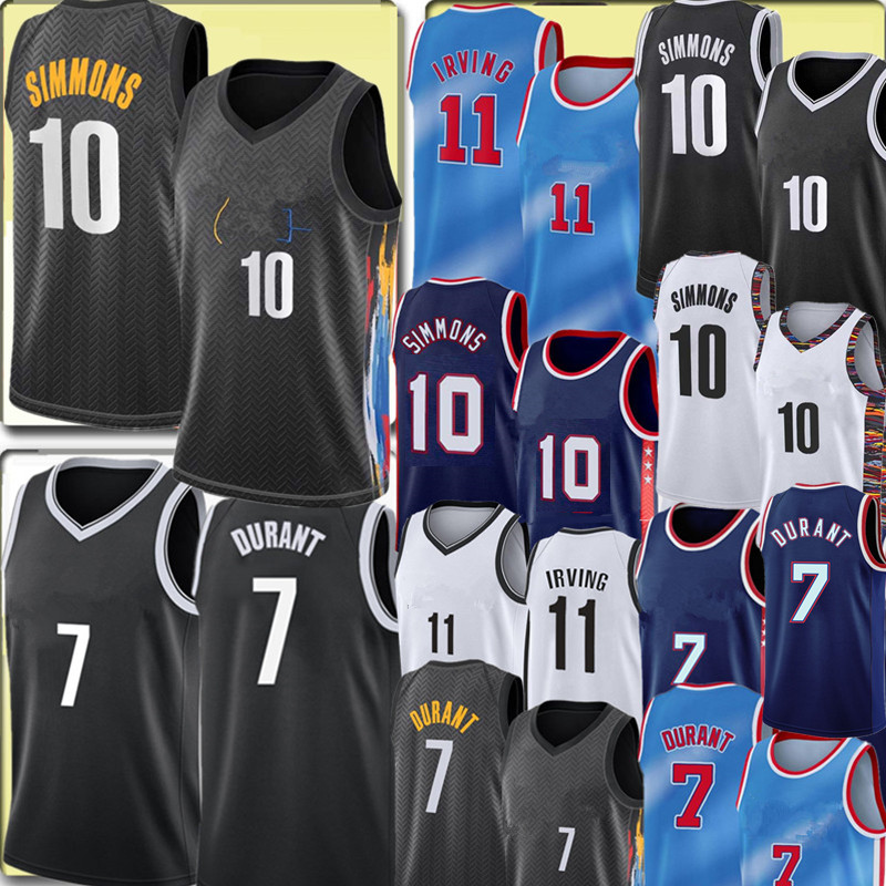Ben 10 Simmons Jersey Kevin 7 Durant Basketball 11 Kyrie Jerseys Irving Black Jersey Blue White S-XXL High quality stitched
Ben 10 Simmons Jersey Kevin 7 Durant Basketball 11 Kyrie Jerseys Irving Black Jersey Blue White S-XXL High quality stitched