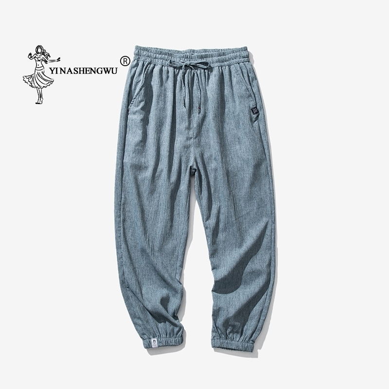 Casual Japanese Kimono Traditional Pants Casual Harem Pants Men Trousers Male Chinese Harajuku Linen long Pants Asian Clothing 201130