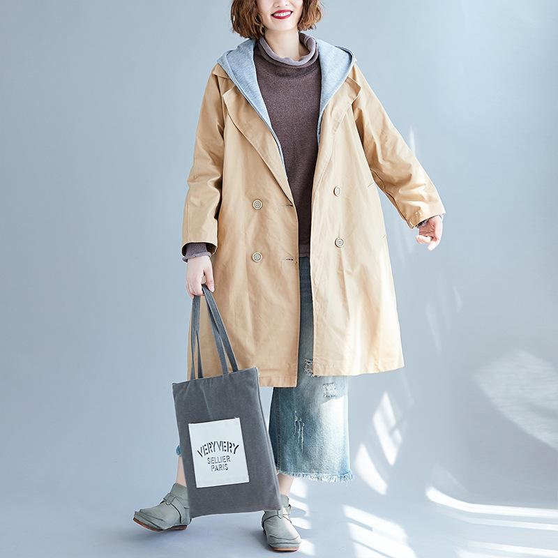 Johnature 2020 New Korean Fashion Solid Color Pockets Removable Hooded Coat Autumn Loose Comfortable All-match Women Windbreaker, Blue
Johnature 2020 New Korean Fashion Solid Color Pockets Removable Hooded Coat Autumn Loose Comfortable All-match Women Windbreaker, Blue