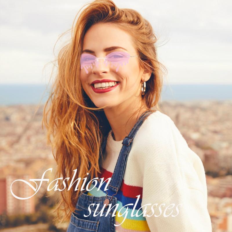 Clear Lens One Piece Shade Mirror Fashion Sunglasses Women Men Rimless Tears Shape Stage Street Eyeglasses Shades1
Clear Lens One Piece Shade Mirror Fashion Sunglasses Women Men Rimless Tears Shape Stage Street Eyeglasses Shades1