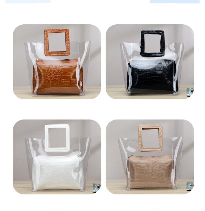 handbag composite messenger purse new bag high quality fashion two in one Transparent lady
