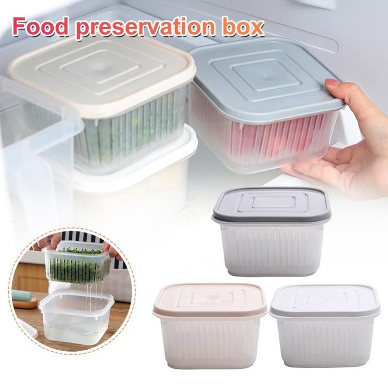 Double Layer Square Drain Sealed Box for Ginger Garlic Onion Refrigerator Crisper Debris Fridge Box Tray Kitchen Organizer
Double Layer Square Drain Sealed Box for Ginger Garlic Onion Refrigerator Crisper Debris Fridge Box Tray Kitchen Organizer