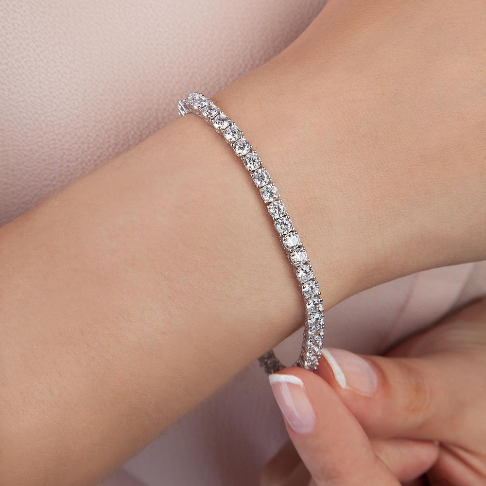 5A Cubic Zirconia CZ HIP Hop Bling Women Girl Jewelry 3MM CZ Thin Tennis Chain Sparking Fashion Bracelet Jewelry