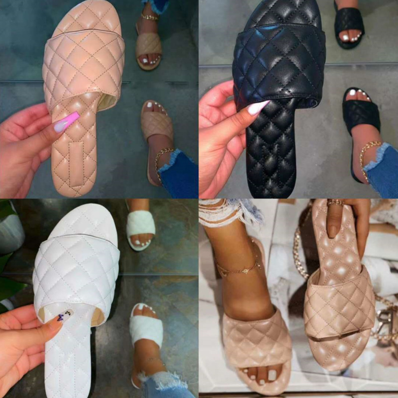 Summer Women Leather Slippers Luxury Matte Leather Checked Women Shoes Open-toed Women Flat Heel Sandals Beach Shoes, Fuchsia
Summer Women Leather Slippers Luxury Matte Leather Checked Women Shoes Open-toed Women Flat Heel Sandals Beach Shoes, Fuchsia