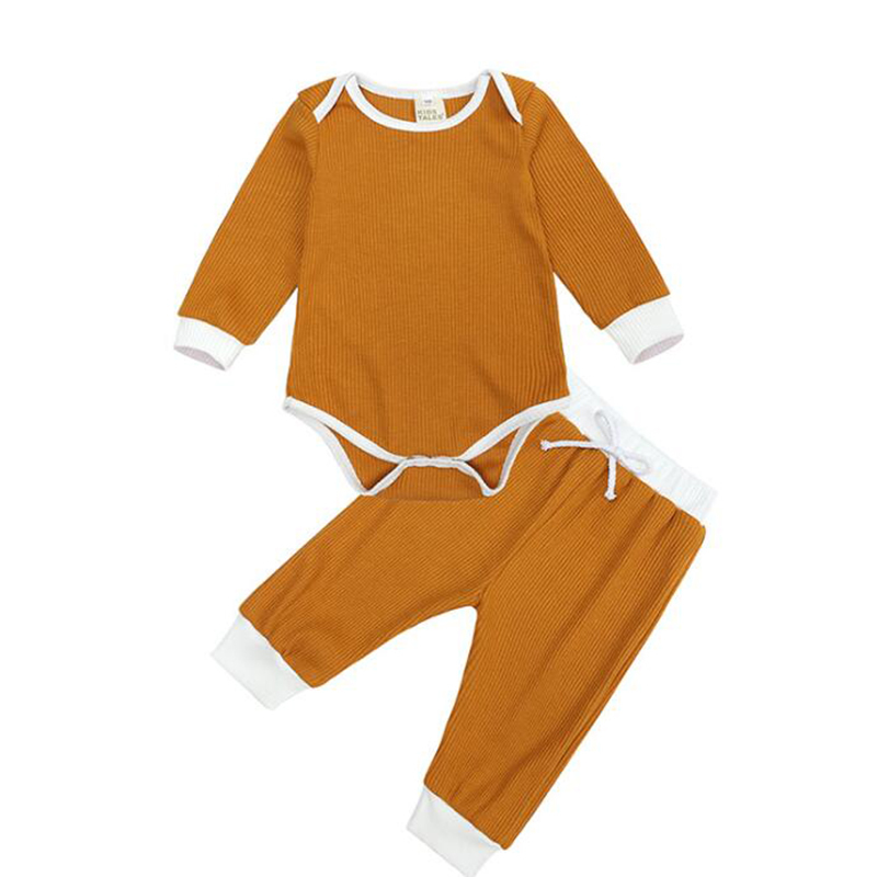 Autumn Winter Cotton Kids Pajama Clothing Suit Romper+Pants Toddler Baby Boys Girls Sleepwear Set Baby Nightwear ClothesX1019
