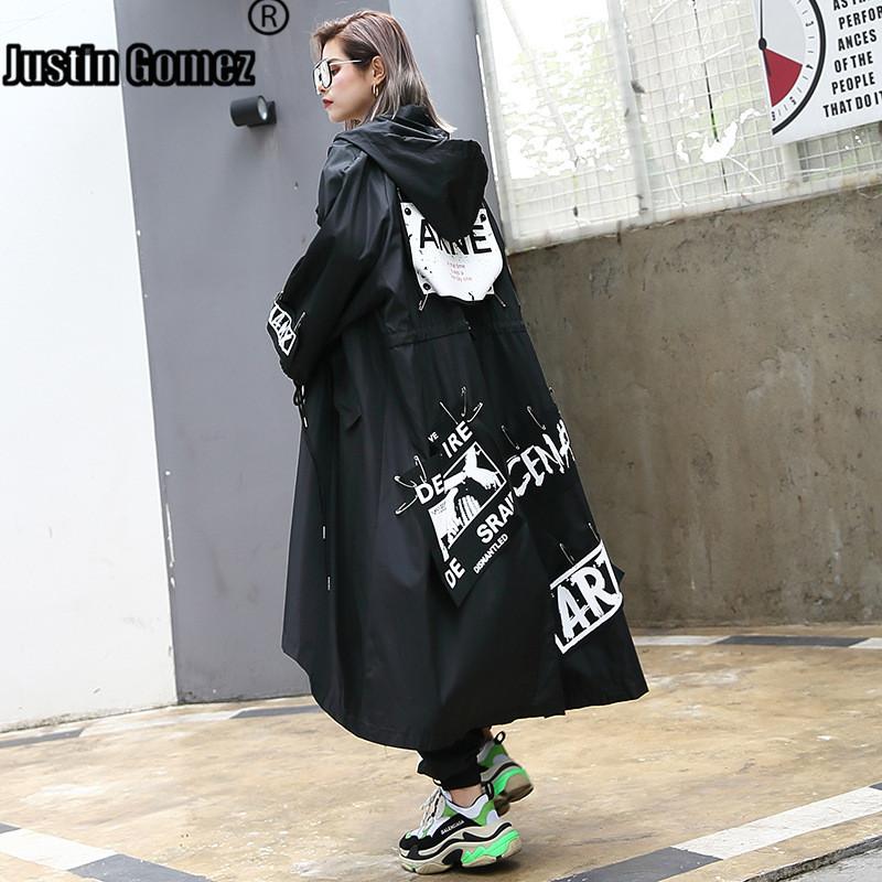 New Fashion Long Loose Casual Highstreet Cool Cardigan Oversized Letter Print Streetwear Single-breasted Trench Coat for Women, Black
New Fashion Long Loose Casual Highstreet Cool Cardigan Oversized Letter Print Streetwear Single-breasted Trench Coat for Women, Black