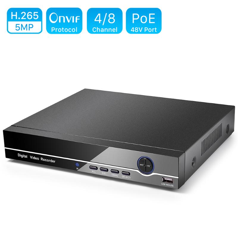 H.265 H.264 4CH 8CH CCTV NVR 48V PoE 4*5MP/ 8*4MP Surveillance Security Video Recorder ONVIF IP Camera Motion Detect PoE NVR P2P
H.265 H.264 4CH 8CH CCTV NVR 48V PoE 4*5MP/ 8*4MP Surveillance Security Video Recorder ONVIF IP Camera Motion Detect PoE NVR P2P
