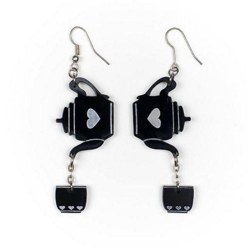 QIGO Acrylic Long Black Heart Teapot Cup Drop Earrings Exaggerated Night Club Earrings For Women
QIGO Acrylic Long Black Heart Teapot Cup Drop Earrings Exaggerated Night Club Earrings For Women