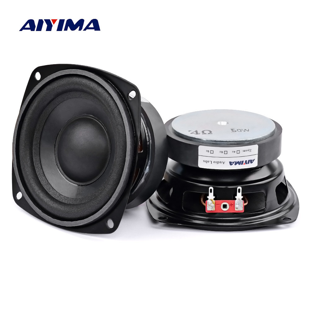 AIYIMA 4 inch Subwoofer Audio Speaker Portable Mini Stereo 4 Ohm Speakers Woofer Full Range Car Horn Loudspeaker LJ201027
AIYIMA 4 inch Subwoofer Audio Speaker Portable Mini Stereo 4 Ohm Speakers Woofer Full Range Car Horn Loudspeaker LJ201027