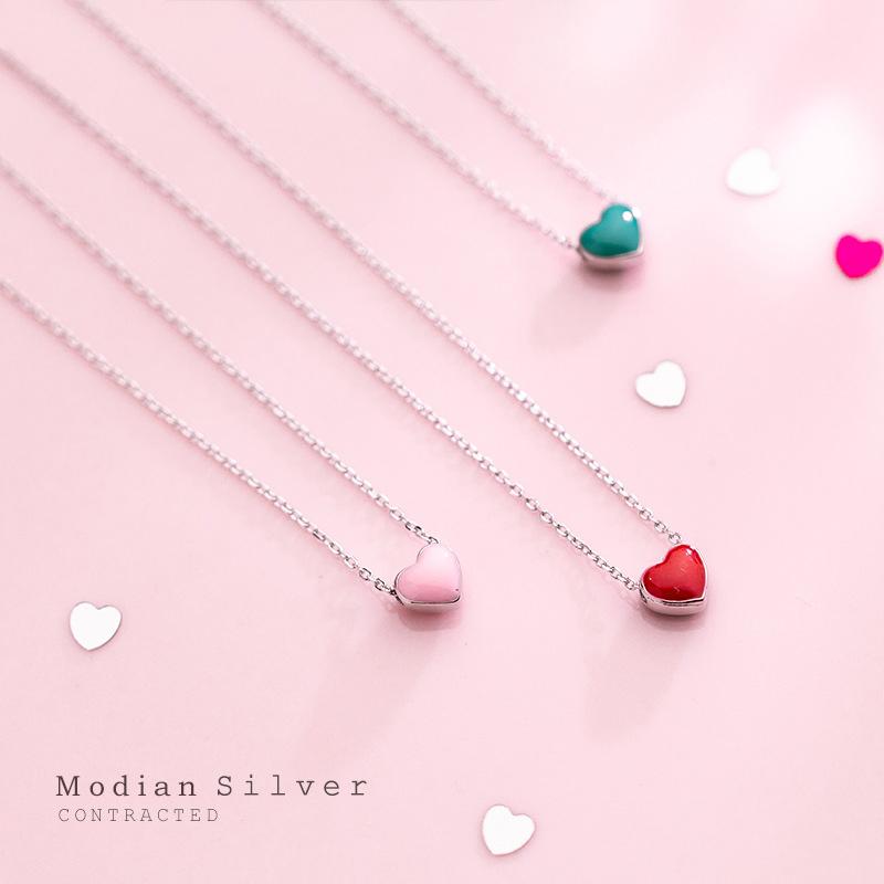 Modian Real 925 Sterling Silver Red Pink Green Enamel Hearts Pendant Necklace for Women Statement Fine Silver Jewelry Collar
Modian Real 925 Sterling Silver Red Pink Green Enamel Hearts Pendant Necklace for Women Statement Fine Silver Jewelry Collar