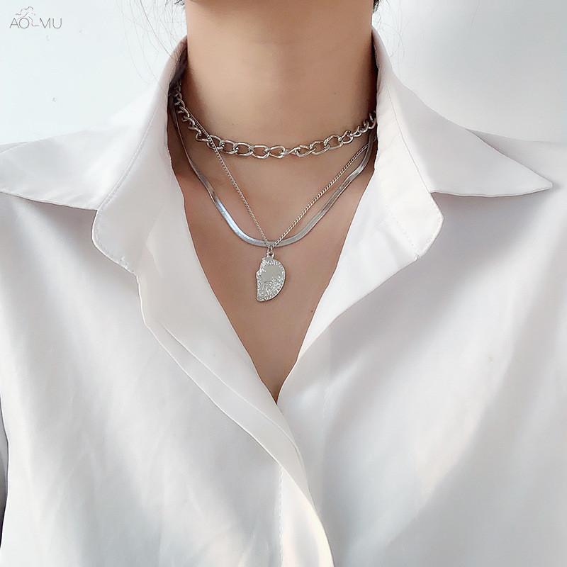 AOMU 2020 Design Gold Silver Color Multi-Layered Irregular Geometry Snake Bone Necklace Hip Hop Choker For Women Men Jewelry
AOMU 2020 Design Gold Silver Color Multi-Layered Irregular Geometry Snake Bone Necklace Hip Hop Choker For Women Men Jewelry