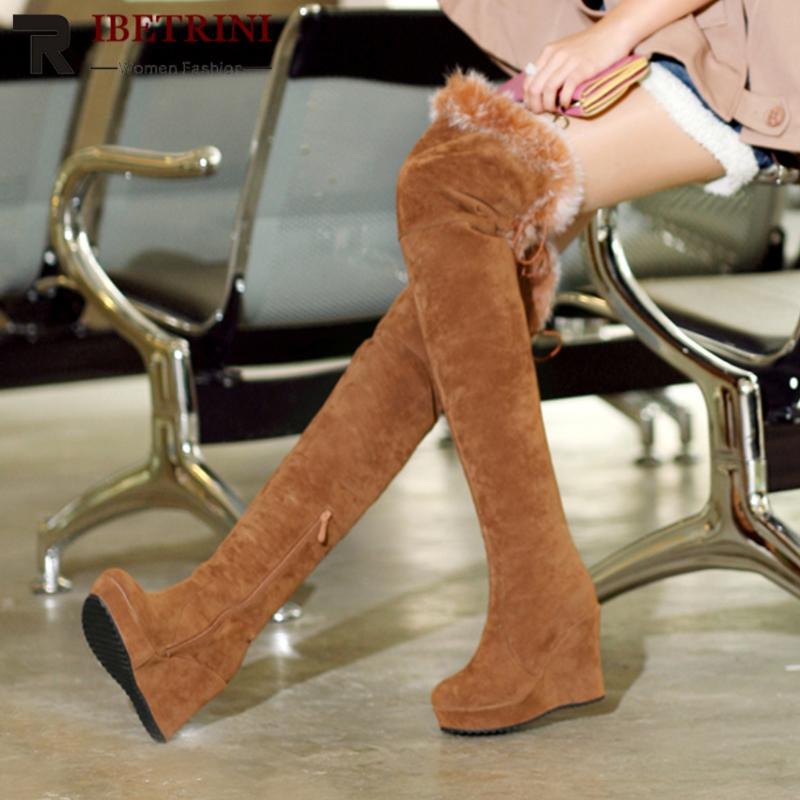 RIBETRINI Brand New Leisure Platform Wedges High Heels Keep Warm Fur Snow Boots Stylish Winter Shoes Boots Women, Black
RIBETRINI Brand New Leisure Platform Wedges High Heels Keep Warm Fur Snow Boots Stylish Winter Shoes Boots Women, Black