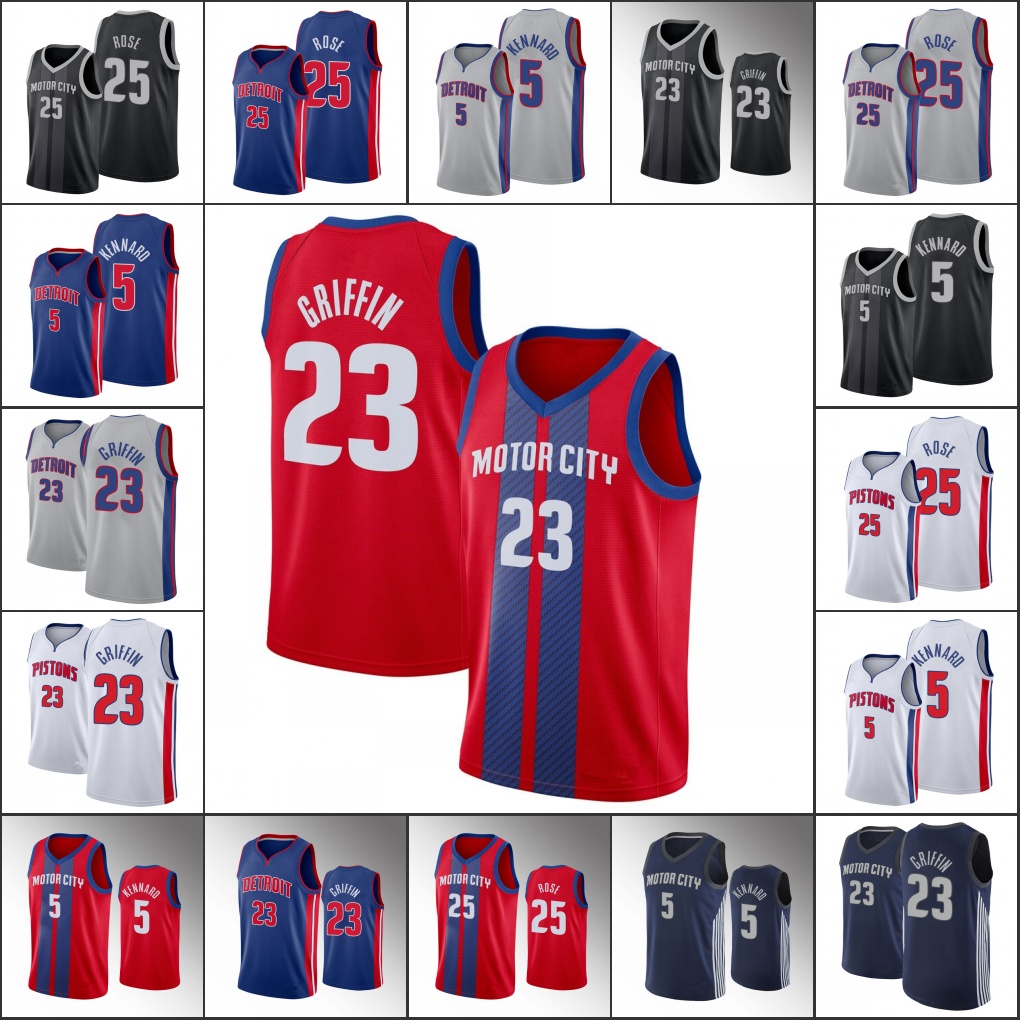 Men Detroit Pistons Basketball Derrick Rose Luke Kennard Blake Griffin NBA 2020 Jersey, Black
Men Detroit Pistons Basketball Derrick Rose Luke Kennard Blake Griffin NBA 2020 Jersey, Black