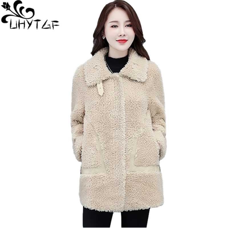 UHYTGF Women Winter Jacket Sheep Shearing Fur Coat Mid-Length Zipper Loose Plus Size Outerwear Casual Warm Female Clothes 1154, Green
UHYTGF Women Winter Jacket Sheep Shearing Fur Coat Mid-Length Zipper Loose Plus Size Outerwear Casual Warm Female Clothes 1154, Green